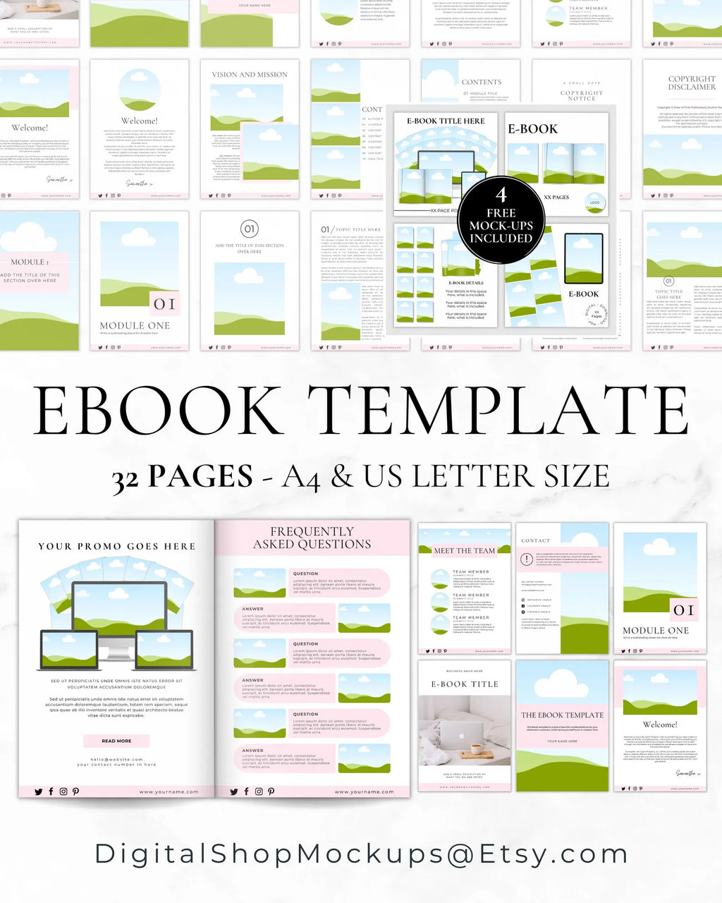 Editable Ebook Template, Small Business Canva Ebook Template