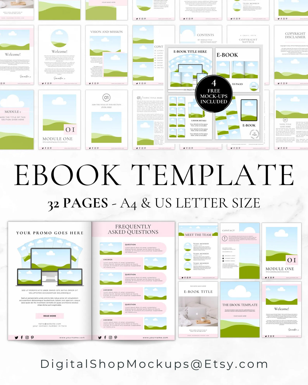 Editable Ebook Template, Small Business Canva Ebook Template